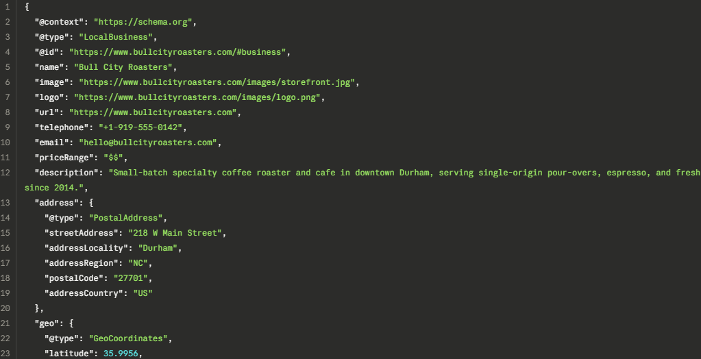Local business schema that should be included on every enterprising business website